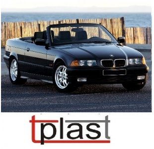 Szyba cabrio miękka o wymiarach 52 x 115 cm do BMW E36 CABRIO (SSC008)
