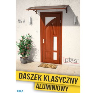 Daszek nad drzwi jednospadowy klasyczny ALUMINIOWY 100x60cm