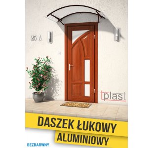 Daszek nad drzwi łukowy ALUMINIOWY 160x90cm