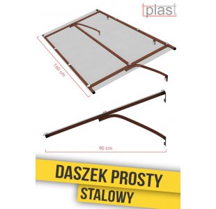 Daszek nad drzwi prosty, Stalowy 160x90cm