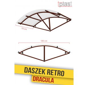 Daszek nad drzwi retro Dracula 180x70cm