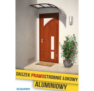Daszek prawostronnie łukowy , ALUMINIOWY 150x70cm
