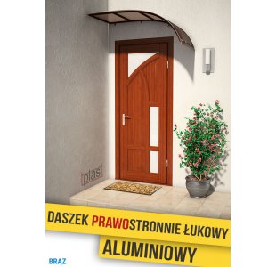 Daszek prawostronnie łukowy , ALUMINIOWY 180x70cm