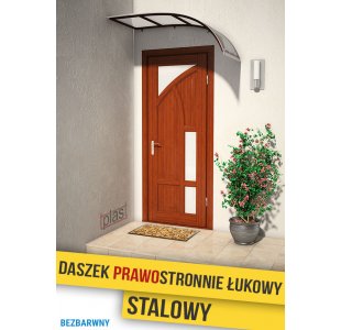 Daszek prawostronnie łukowy , STALOWY 150x90cm