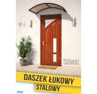 Daszek nad drzwi łukowy STALOWY 180x90cm