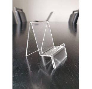 Stojak pod smartfon, telefon z dodatkowym miejscem na opis lub cenę 50szt wymiary: 85 x 60 x 85 mm PION (T0060S)