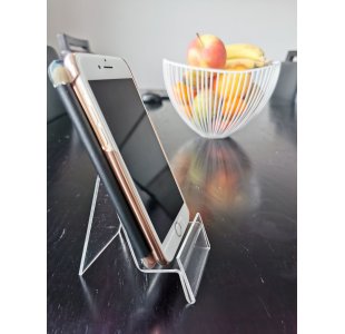 Stojak pod smartfon, telefon z dodatkowym miejscem na opis lub cenę 50szt wymiary: 85 x 60 x 85 mm PION (T0060S)