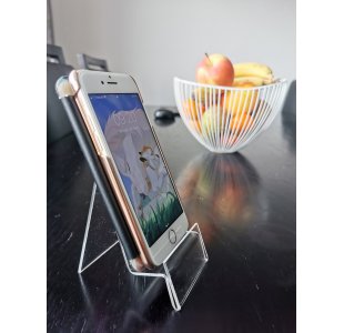 Stojak pod smartfon, telefon z dodatkowym miejscem na opis lub cenę 50szt wymiary: 85 x 50 x 85 mm PION (T0050S)