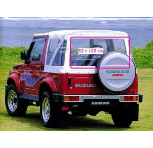 Szyba cabrio miękka Suzuki Samuraj / Samurai 52*120 (SSC007aa)