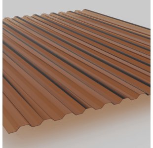 Poliwęglan lity, profilowany, brąz dymiony, trapez 76/16, gr. 0,7 mm x 900 mm x3000 mm (T-76/16-BD3)