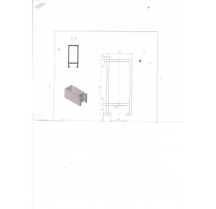 Profil aluminiowy nietypowy 19 x 42. Długość 6 mb