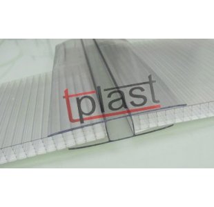 Profil PC-H16 bezbarwny "H" łączący do płyt o grubości 16mm, długość 6m (POH005)