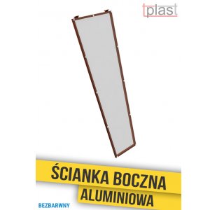 Ścianka boczna aluminiowa do daszka 160x70x35cm 