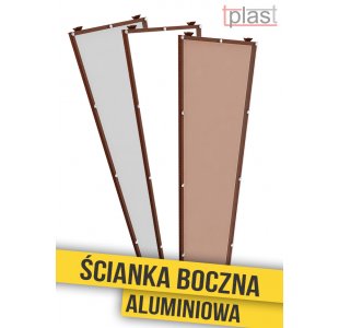 Ścianka boczna aluminiowa do daszka 150x45x30cm 
