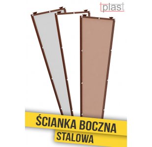 Ścianka boczna stalowa do daszka 160x70x35cm 