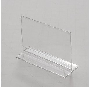 STOJAK typ T 10,5x15 cm A6 z plexi POZIOM menu długoterminowy (RSM030)