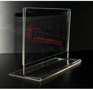 STOJAK typ T 10,5x15 cm A6 z plexi POZIOM menu długoterminowy (RSM030)