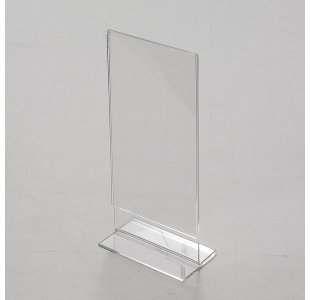 STOJAK typ T 9,9x21 cm 1/3 A4 (DL) z plexi PION menu długoterminowy (RSM028)