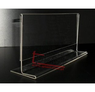 STOJAK typ T 9,9x21 cm 1/3 A4 (DL) z plexi POZIOM menu długoterminowy (RSM033)